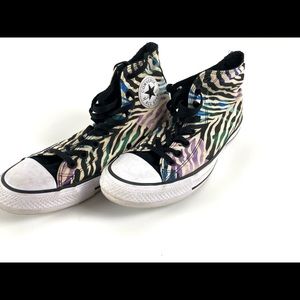 Converse Chuck Taylor All Star Zebra Floral High Top 554888F Women's Size 10